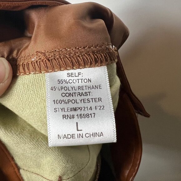 Altar’d state faux leather brown shorts with belt women’s‎ size large - Picture 6 of 8